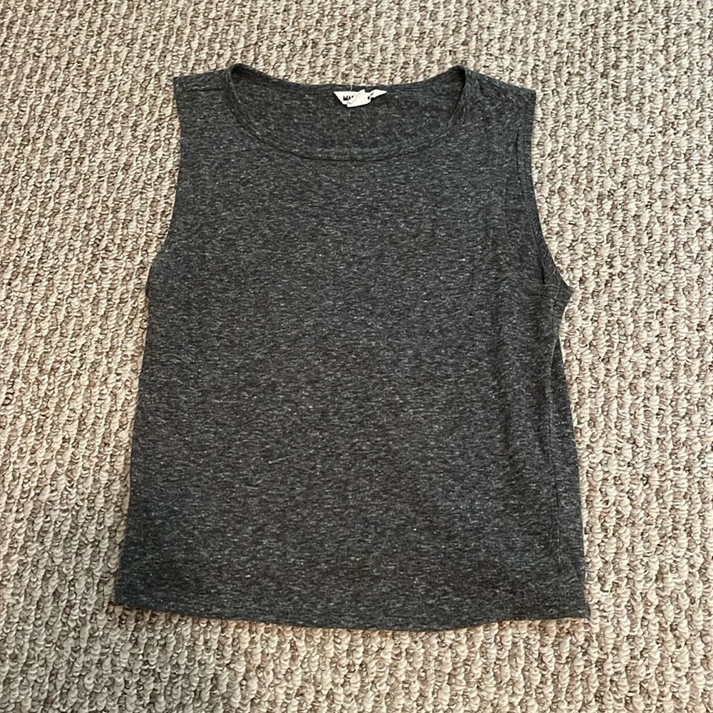 Map to Mars grey cropped muscle tee